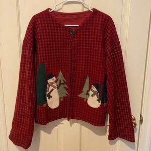 Crafty Snowman Christmas Tree Jacket LARGE